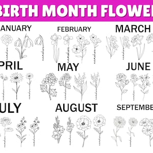 Wildflowers SVG, Flower laser cut file svg, Wildflower svg, Rose svg, Daisy svg, Laser cut flowers svg, BirthMonth Svg Bundle,botanical svg
