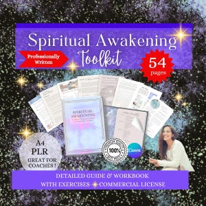 Spiritual Awakening Kit Spiritual Awakening Journal ebook Spiritual PLR Template Inner Child Energy Healing Spiritual Awakening Guide Coach