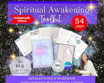 Spiritual Awakening Kit Spiritual Awakening Journal ebook Spiritual PLR Template Inner Child Energy Healing Spiritual Awakening Guide Coach