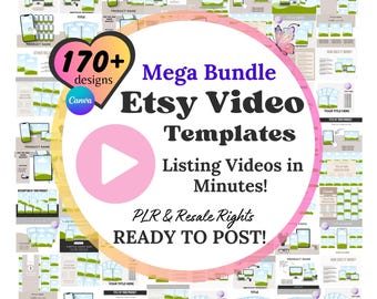 Etsy Listing Video Templates Canva Video Mockups Video Template Etsy Canva Animation Etsy Video Mockup Bundle Canva Mockup Template Bundle