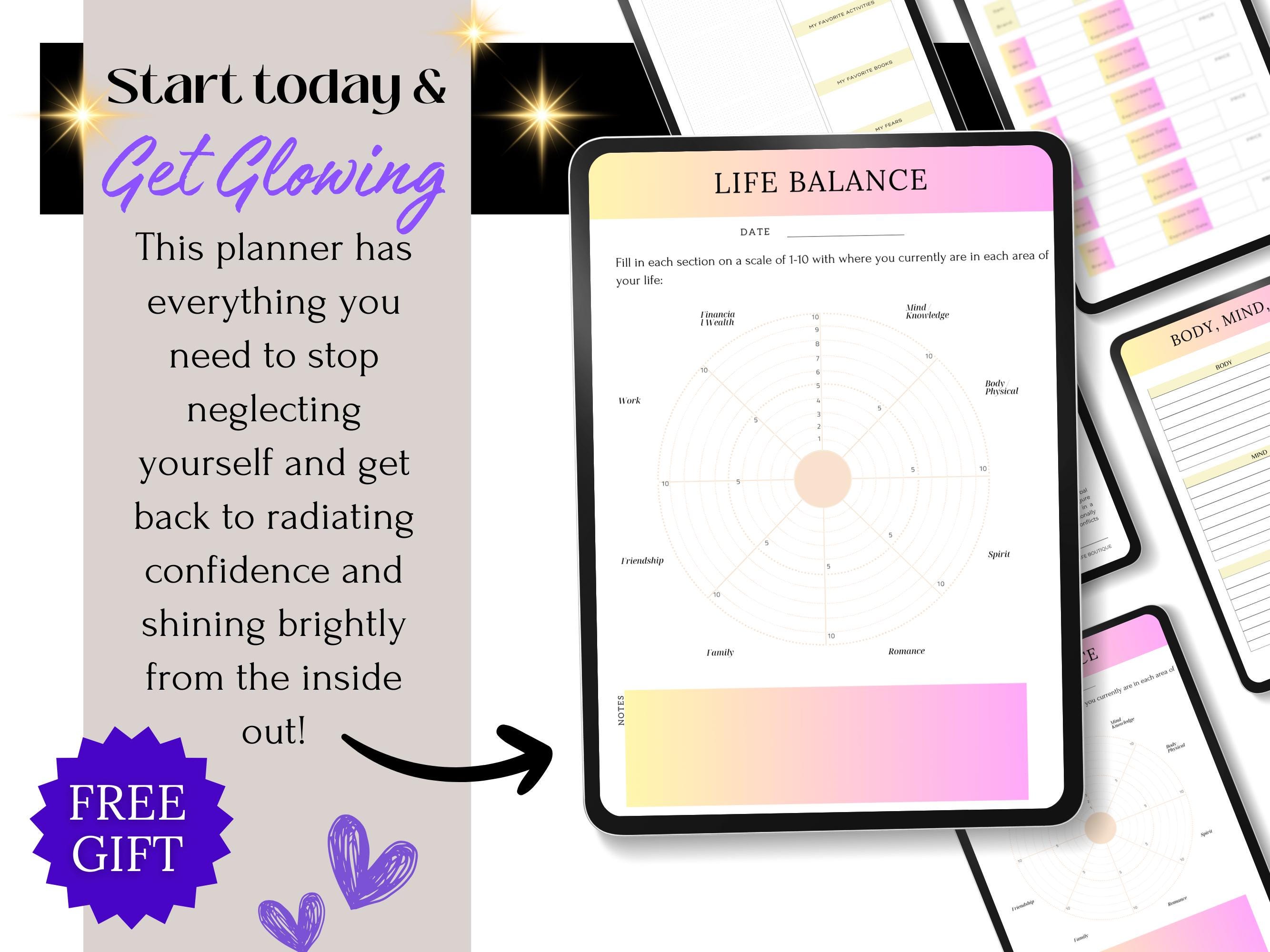 Glow up Guide, Glow up Challenge Self Care PLR Women Teenage Self Care ...