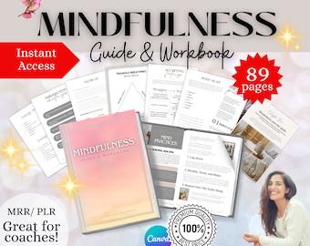 Self Help PLR Benefits of Mindfulness Journal Mental Health Anxiety Relief self help workbook Confidence Journal Brandable Mindfulness Coach