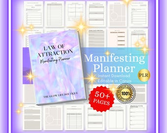 Money Abundance Workbook Manifestation Planner PLR Manifestation PLR Law of Abundance Checks Money Abundance Affirmation Card Vision Board