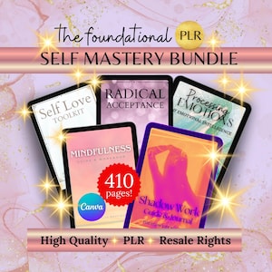 Self-help eBook Bundle & Emotion Workbook for Personal Development PLR Resell Bundle Mental Wellness Bundle, Template Worksheets Coaches imagen 1