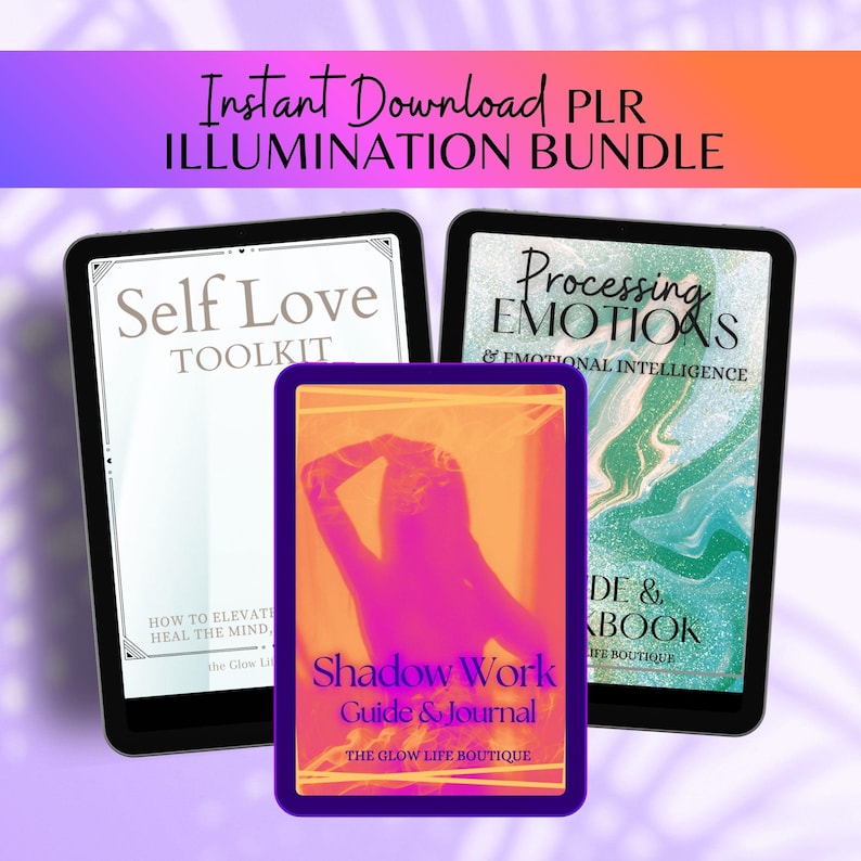 Self Improvement eBook Bundle Personal Development PLR Resell Bundle Processing Emotions Inner Child Work Mental Wellness Bundle Shadow Work imagen 1