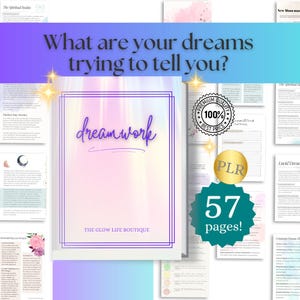 Dream Guide & Dream Diary, Lucid Dream Printable Guide Personal Growth, Habit Workbook Self Care Worksheets, Grimoire Witch Journal PLR
