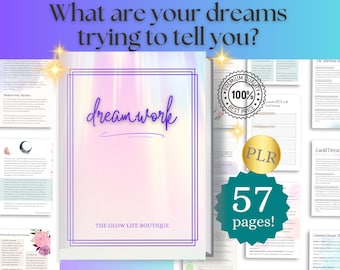 Dream Guide & Dream Diary, Lucid Dream Printable Guide Personal Growth, Habit Workbook Self Care Worksheets, Grimoire Witch Journal PLR