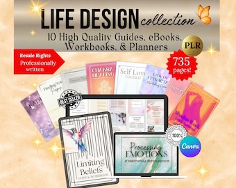Mental Health Bundle PLR Wellness ebook Bundle Canva PLR Bundle Self-help eBook Coaching Resources Self Improvement eBook Bundle DFY Resale
