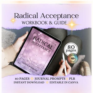 Radical Acceptance Letter Guide for Personal Development PLR Self Improvement ebook Body Acceptance Radical Empathy PLR Coaching Worksheets
