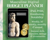 Budget Plan Men Budget Planner iPad Men Budget Spread Printable Budget Planner PDF Digital Download Financial Planner ipad Neutral PLR