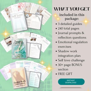 Self Improvement eBook Bundle Personal Development PLR Resell Bundle Processing Emotions Inner Child Work Mental Wellness Bundle Shadow Work imagen 2