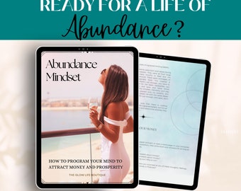 Abundance Mindset Unlimited Abundance Kit ebook PLR Manifestation ebook PLR Manifesting Generator, Law of Attraction Canva Journal Template