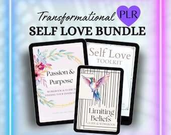 Self Love ebook Bundle Self Care Coaching Bundle Personal Development PLR Resell Rights for Wellness PLR Self-help eBook Bundle Workbook