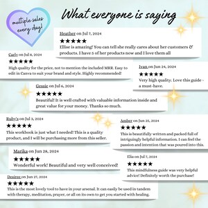 Peut inclure: Un collage d'avis clients pour un produit num&eacute;rique. Les avis sont positifs et mettent en avant la qualit&eacute; et la valeur du produit. Les avis proviennent de clients qui ont achet&eacute; le produit &agrave; diff&eacute;rentes dates de juin et juillet 2024.