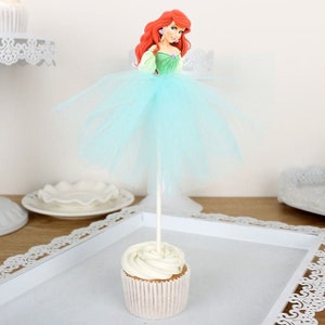 Ariel Cake Toppers, Princess Birthday, Disney Princess, Disney Themed Birthday Party, Party Decoration, Cake Decoration, Cupcake topperAriel