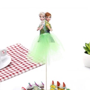 Elsa &Anna Cake Toppers, Princess Birthday, Disney Princess, Disney Themed Birthday Party, Party Decoration, Cake Decoration, Cupcake topper