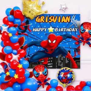 Spiderman Balloon kit, garland kit, Spiderman Party Theme, Spiderman Balloons, Birthday Party, Party Decoration, Balloon Decoration