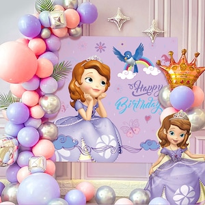 Princess Sofia Balloon Kit, Princess Sofia Party Theme, Sofia Balloons, Birthday Party, Party Decoration, Balloon Decoration, Balloons