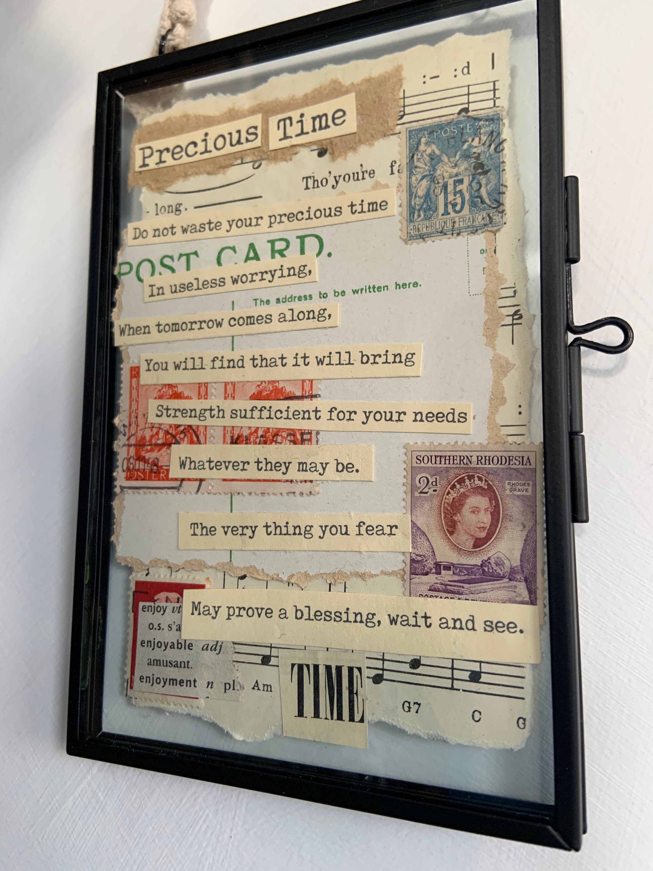 Precious Time Inspirational poem mixed media wall hanging Etsy