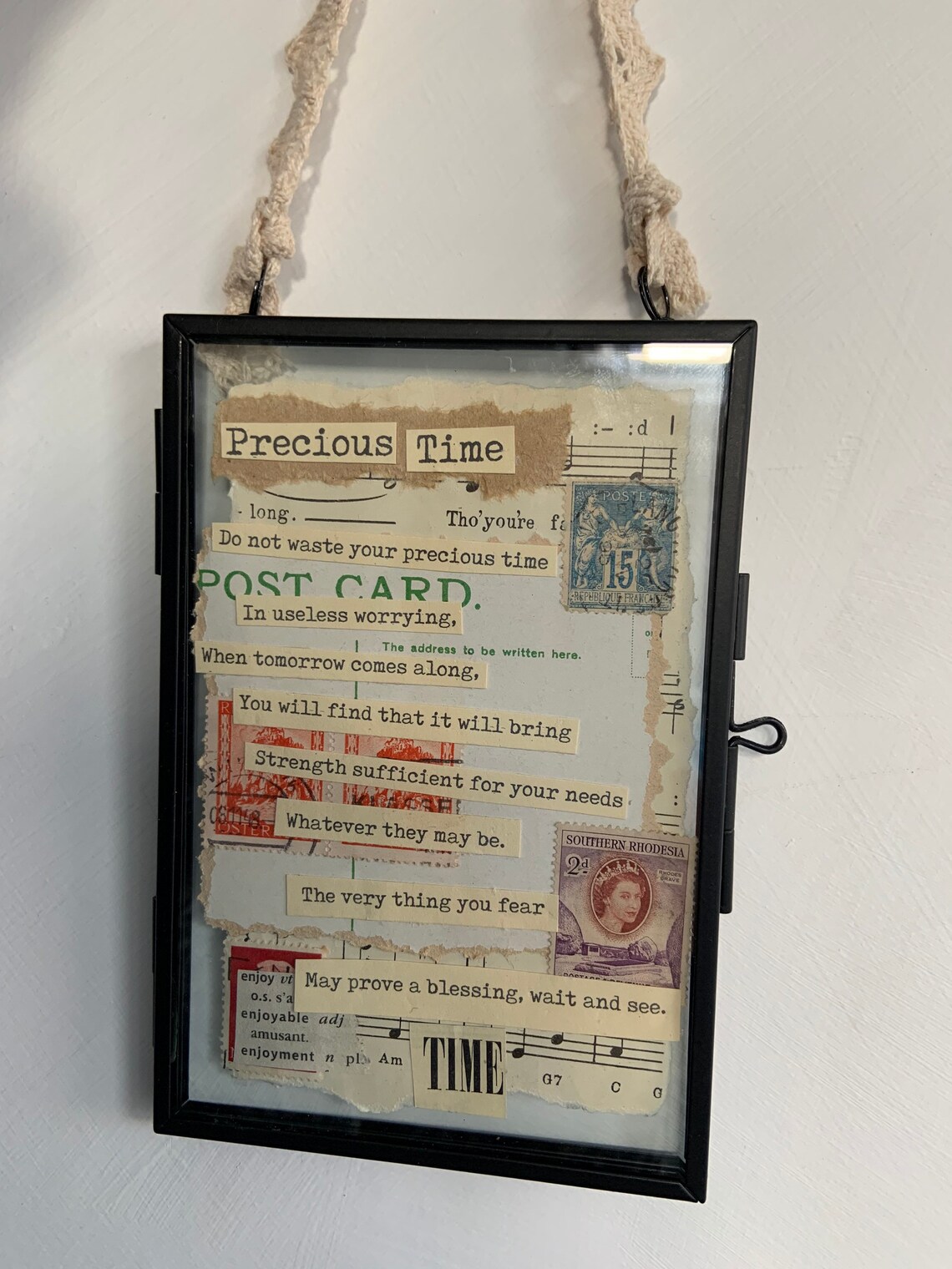 Precious Time Inspirational poem mixed media wall hanging Etsy