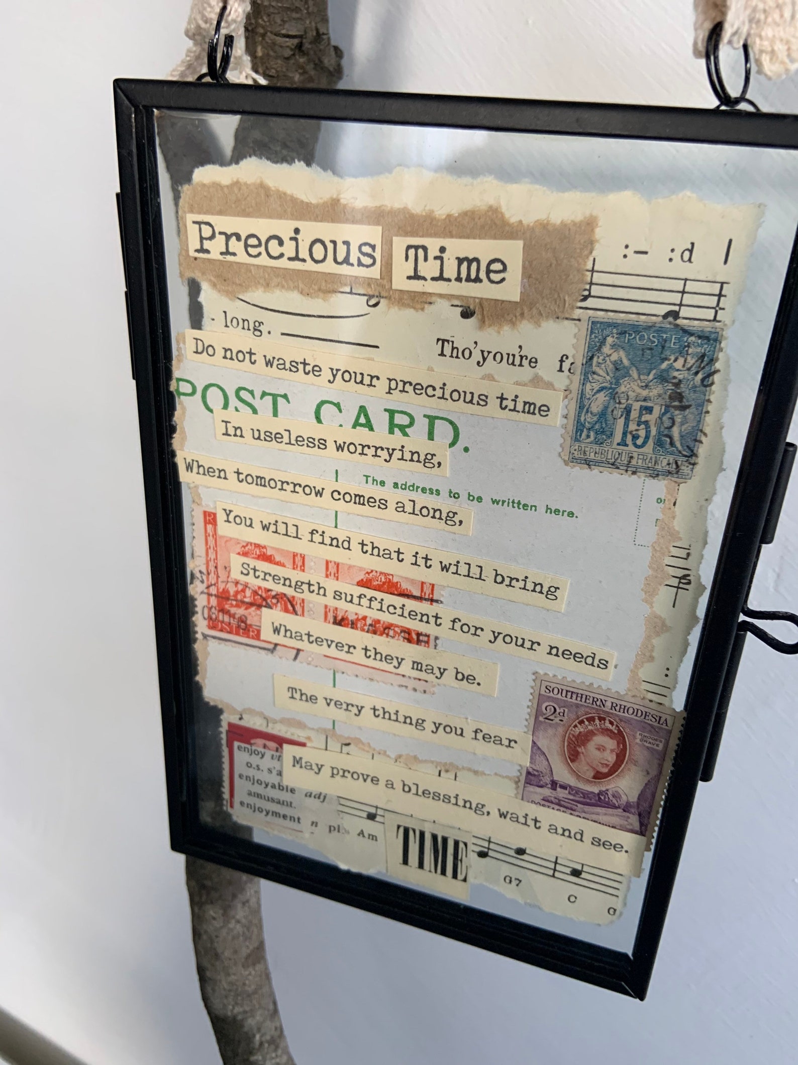 Precious Time Inspirational poem mixed media wall hanging Etsy