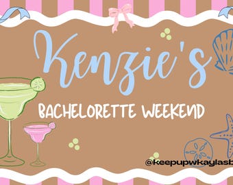 Hand-Painted Bachelorette Party Banner