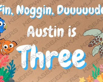 Hand-Painted Finding Nemo Birthday Banner | Custom Under the Sea Party Decor