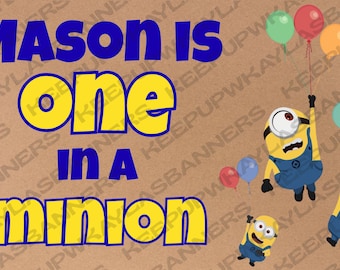 Hand-Painted Minion Birthday Banner | Personalized Despicable Me Party Decor