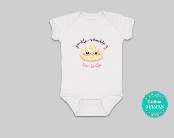 Gordita, Redondita y Bien Bonita Baby Strampelanzug und Kleinkind T-Shirt - Niedliches Concha Design - Lateinische Kultur-Baby-Kleidung