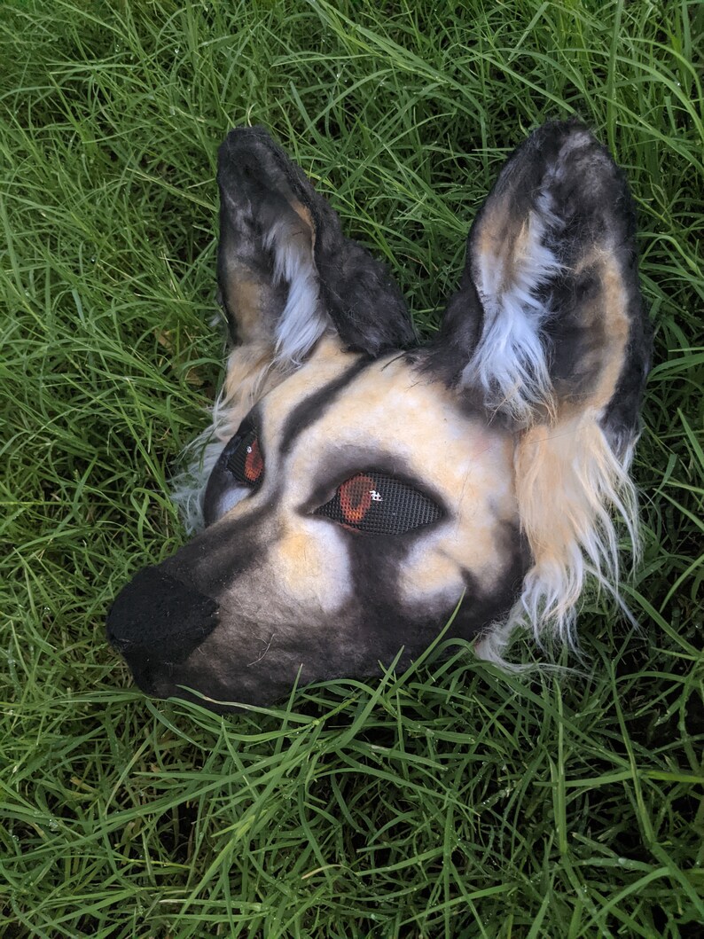 African Wild Dog Therian Mask ON HOLD - Etsy New Zealand