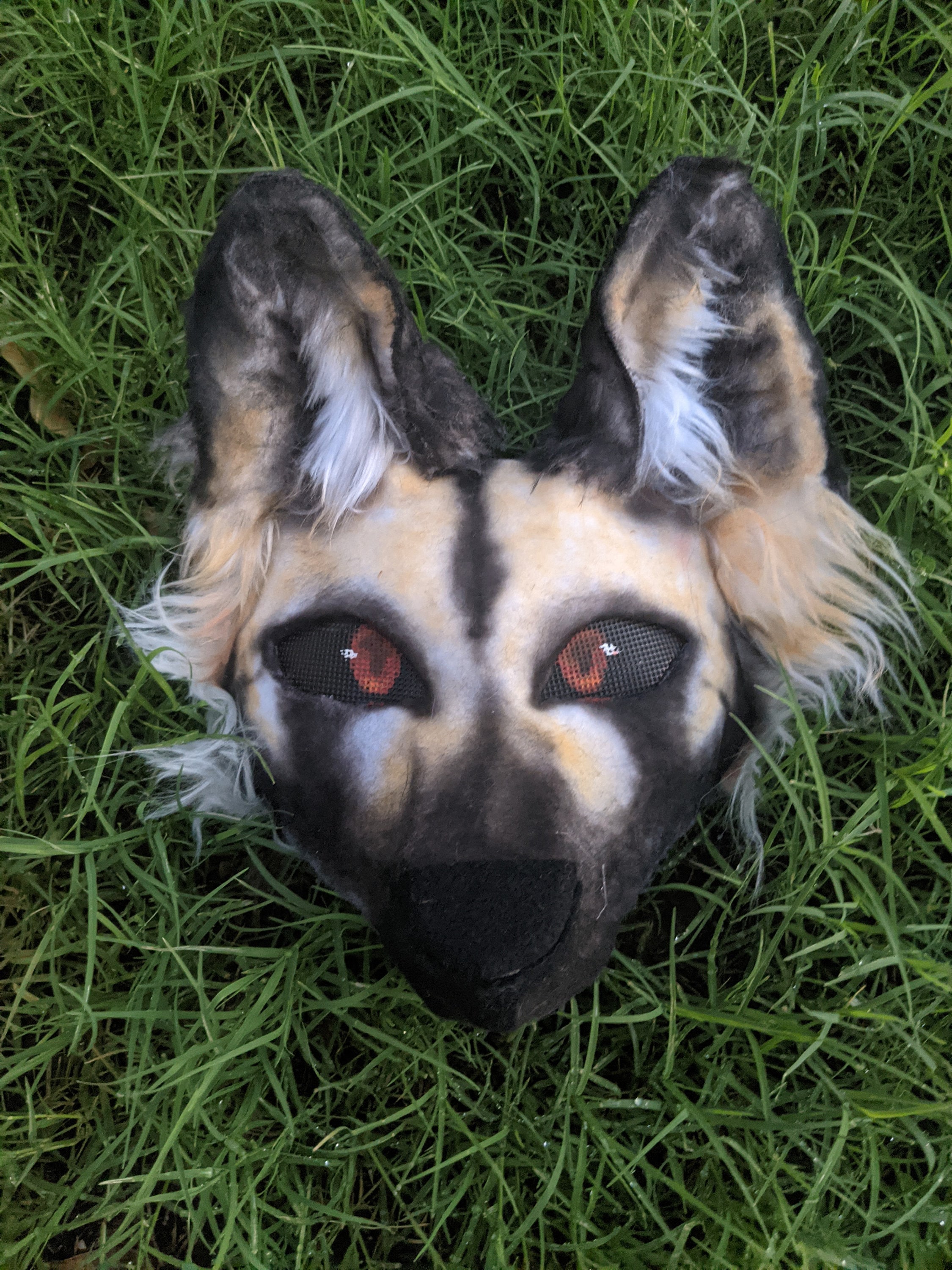 African Wild Dog Therian Mask (ON HOLD!!) - Etsy display picture 1