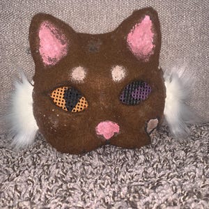 brown cat therian mask furry gear