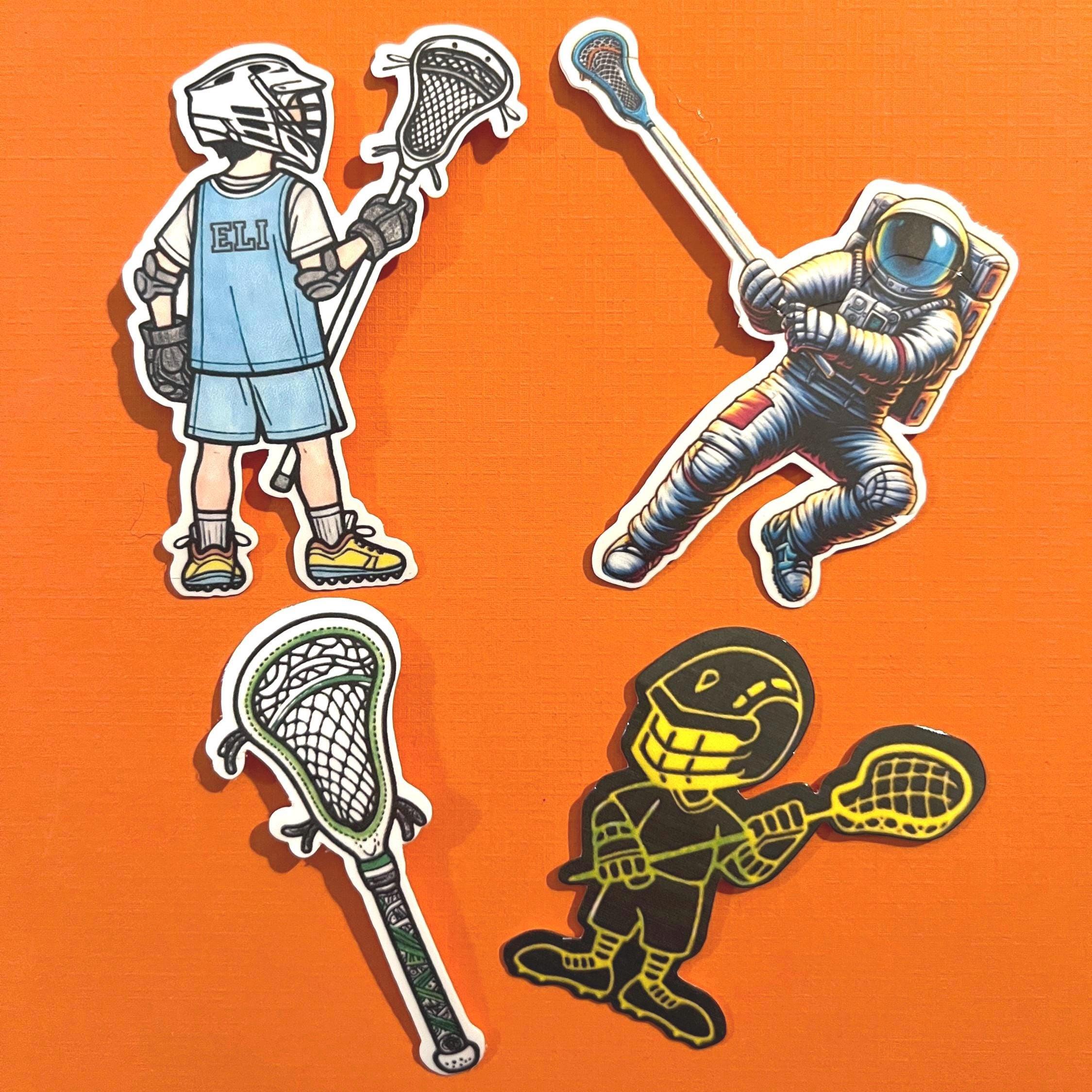 Custom Lacrosse Kid Sticker Set, Personalized Gift for Boys, Team Gifts ...
