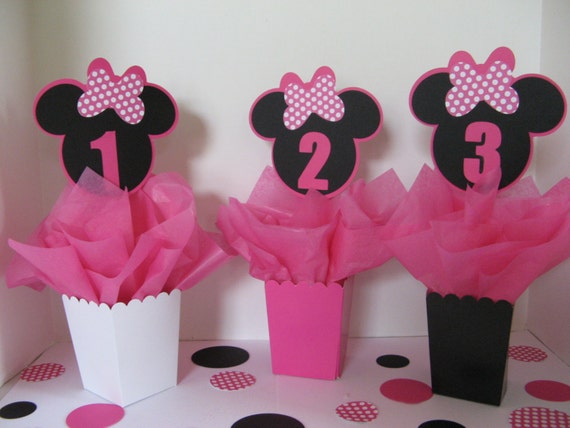 Minnie Mouse Birthday Table Decoration With Large Table Etsy