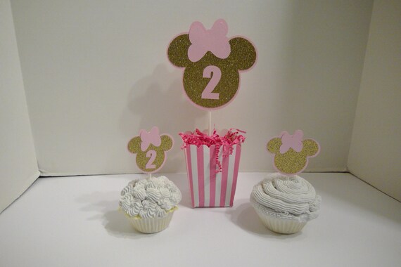 Minnie Mouse Birthday Party Package Table Decoration Cupcake Etsy