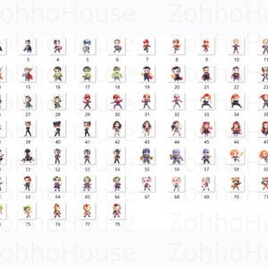 Superhero character collection featuring heroes for marvel clipart projects.