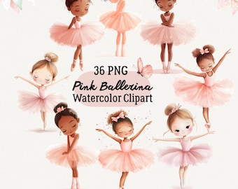 Pequena Bailarina Rosa PNG, Clipart de Balé Fofo, Bailarina em Aquarela Pastel, Clipart de Bailarina Africana, Clipart de Flores Rosa-Pálido