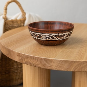 Ręcznie robiona głęboka miska z czerwonej gliny o pojemności 0,8 l, ceramiczna miska angobowa, rustykalne, naturalne przybory kuchenne, ekologiczna miska do serwowania zupy, prezent z nieszkliwionej ceramiki