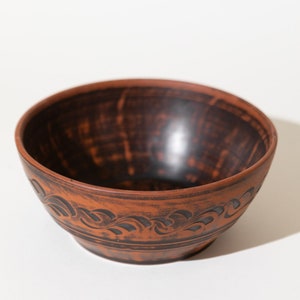 Rustic Clay Bowl for Everyday Use – Handcrafted Terracotta Soup or Cereal Bowl – Eco-Friendly Ceramic Tableware,  Terracotta pot, Handmade