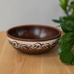 Handmade Red Clay Deep Bowl, Terracotta Soup Bowl, Large Clay Serving Bowl, Artisan Pottery Bowl, Deep Ceramic Bowl