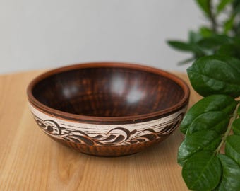 Handcrafted Terracotta Ceramic Bowl, Rustic Red Clay Pottery, Small Pottery Serving Bowl, Artisan Kitchen Decor, Ukrainian Gift