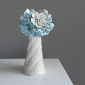 Handmade Ceramic Vase White, Decorative Flower Vase, Modern Home Decor Vase, Unique Ceramic Art Vase