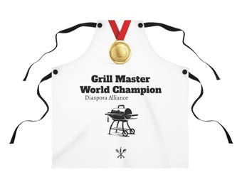 Grill Master Champion Chef Cooking Family Summer Cookout Apron