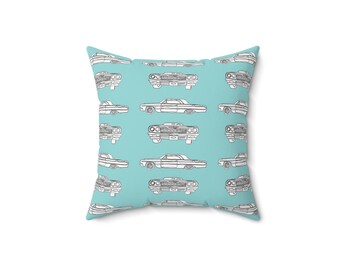 Lowrider Toss Pillow blue