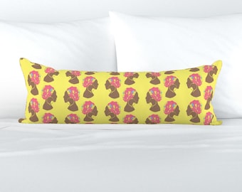 Pillow covers, Sista's wearing headwraps and hoop earrings, 5 sizes available