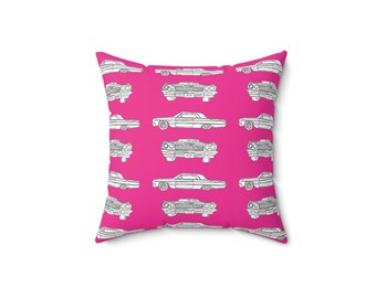 Lowrider Toss Pillow Pink
