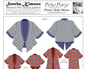 Sencha Kimono, womens PDF sewing pattern