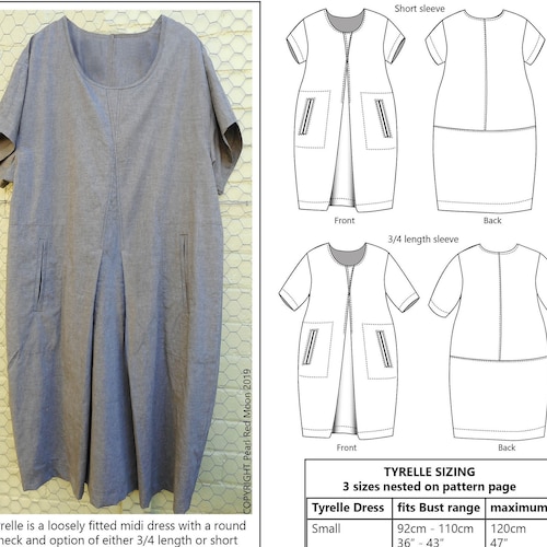 Pheenie Dress PDF Sewing Pattern - Etsy