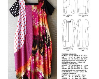 The TWO PEGS Dress, womens PDF pattern