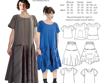 JUDITH SUITE, womens PDF sewing pattern, 3 Small sizes